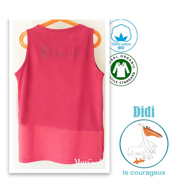 Débardeur rouge Didi 7 ans