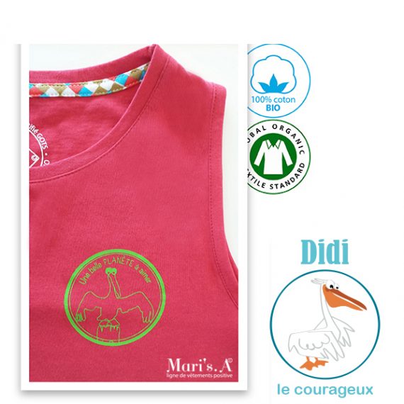 Débardeur rouge enfant Didi 6 ans